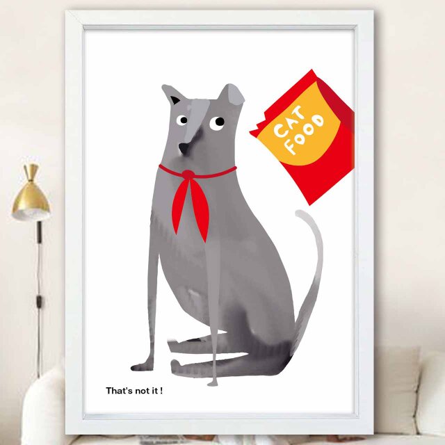 それ違う〜　犬　送料無料 　イラスト　A4〜A0　ポスター　アートポスター　アート/sei検索新着順　2663