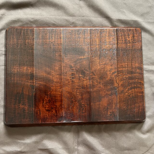 欅拭漆我谷盆 353mm×250mm×24mm 折敷 トレー №9034 | iichi 日々の