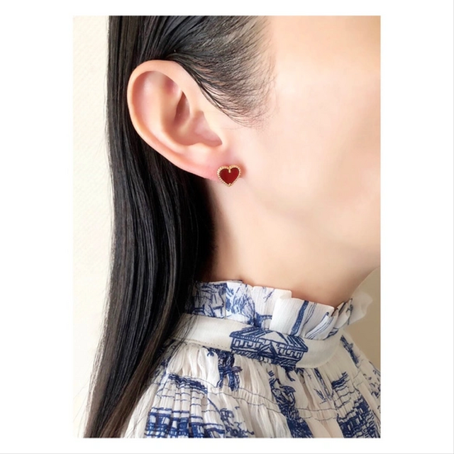 幸せのハート【高品質! 送料無料！当日配送！】ピンクゴールド ピアス