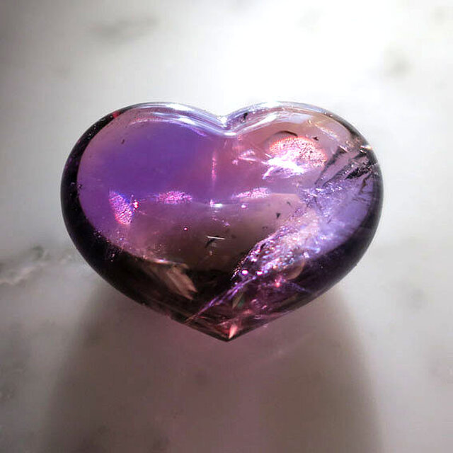 アメトリン ハート 大きめ 天然石 コレクション 99.85ct イダーオーバーシュタイン｜ハンドメイド素材