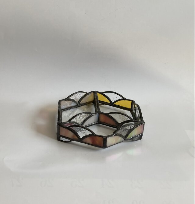 ガラスの小物入れ（ピンク）