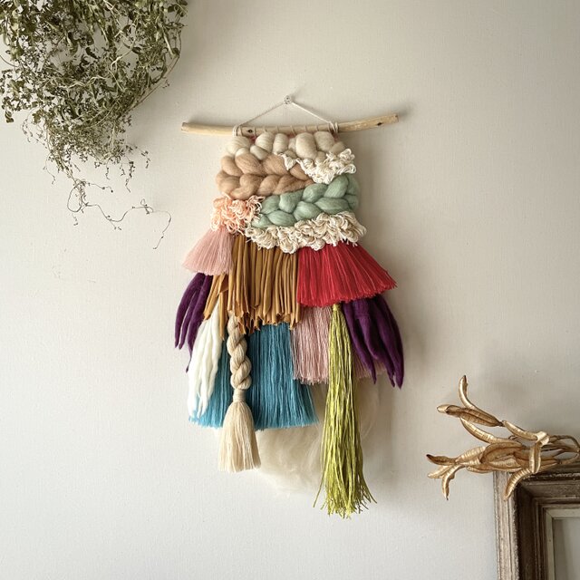 【一点もの】流木 ウィービングタペストリー『primitive,n'.』