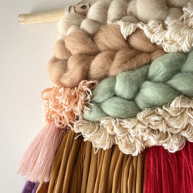 流木 ウィービングタペストリー『primitive, q.』 一点もの流木