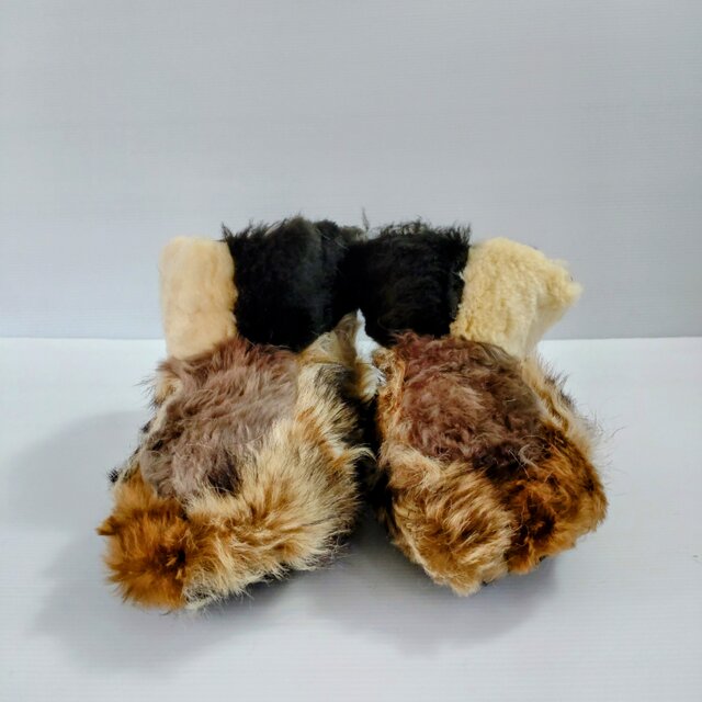 ◇秋冬新作◇羊毛ムートン100%ルームシューズ　リバーシブル　Mサイズ　ホワイト系