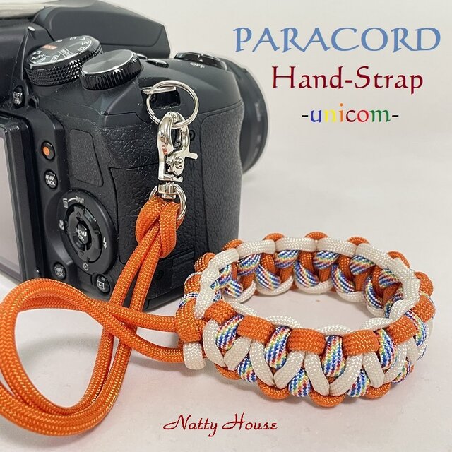 ハンドストラップ カメラ PARACORD パラコード パラシュート アウトドア ロープ キャンプ 防災 手編み 送料無料