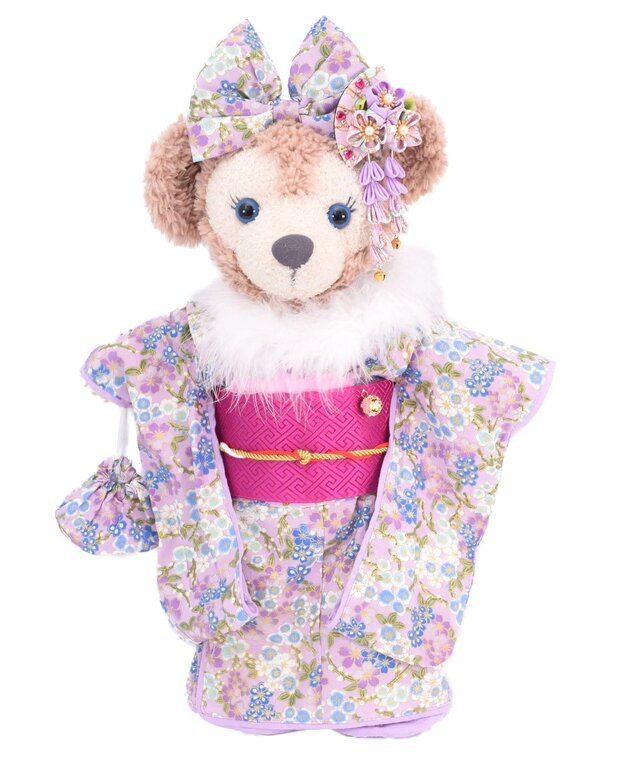 シェリーメイ 着物 着せ替え コスチューム ケープ&草履付 大正ロマン 金彩梅紫 振袖セット No.236 Sサイズ用 送料無料