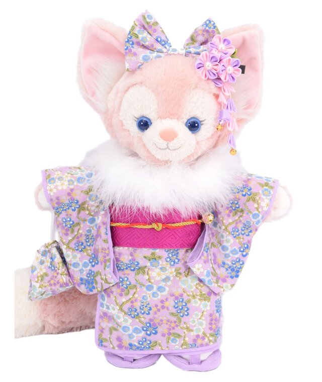 リーナベル 着物 着せ替え コスチューム ケープ&草履付 大正ロマン 金彩梅紫 振袖セット No.7 Sサイズ用 送料無料