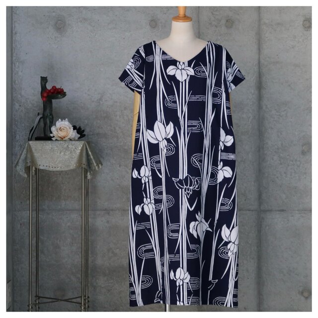 浴衣のワンピース / L〜LL　着物リメイク