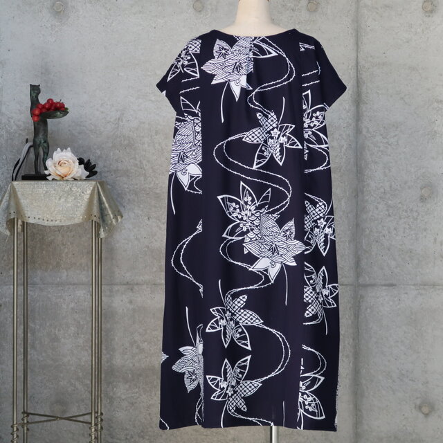 浴衣のワンピース / L〜LL 着物リメイクのコピー | iichi 日々の暮らし