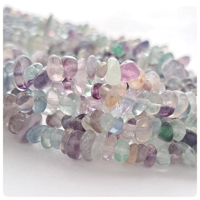 再販2∴天然石ビーズ∵高品質フローライト　サザレ石