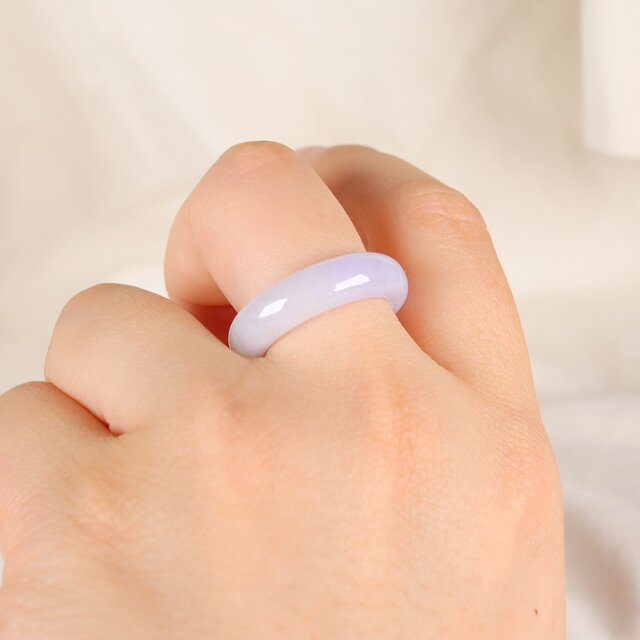 ラベンダー翡翠のグラデーションくりぬきリング 16号 | iichi 日々の