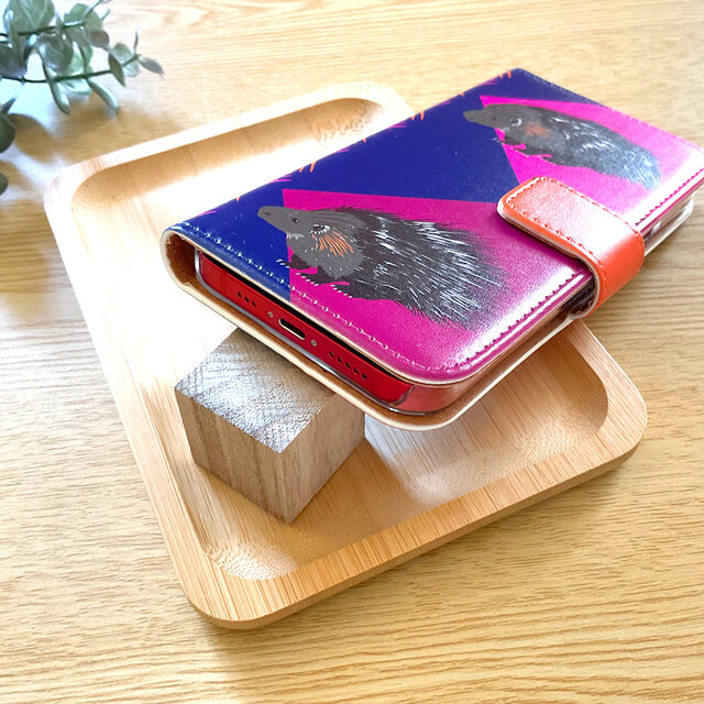 受注製作品】ヤマアラシのiPhoneケース《Android対応》手帳型