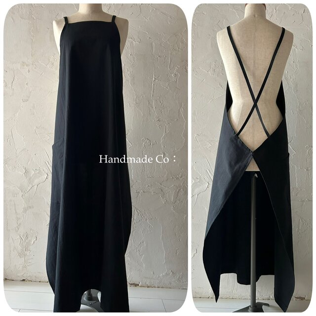 マキシ エプロン : : Black