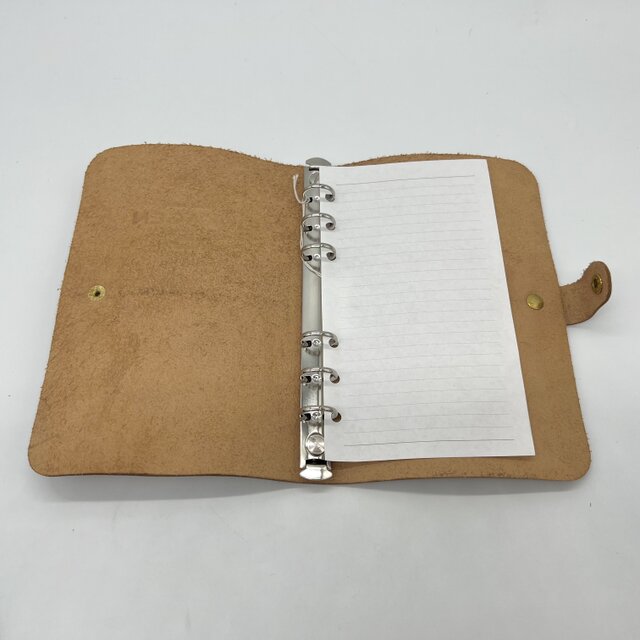 レザーシステム手帳カバー（ハンドメイド／バイブルサイズ／6穴