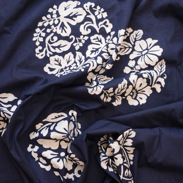 昭和レトロ 超大判ヴィンテージ風呂敷 綿 花柄 194×205cm インテリア・リメイク素材に