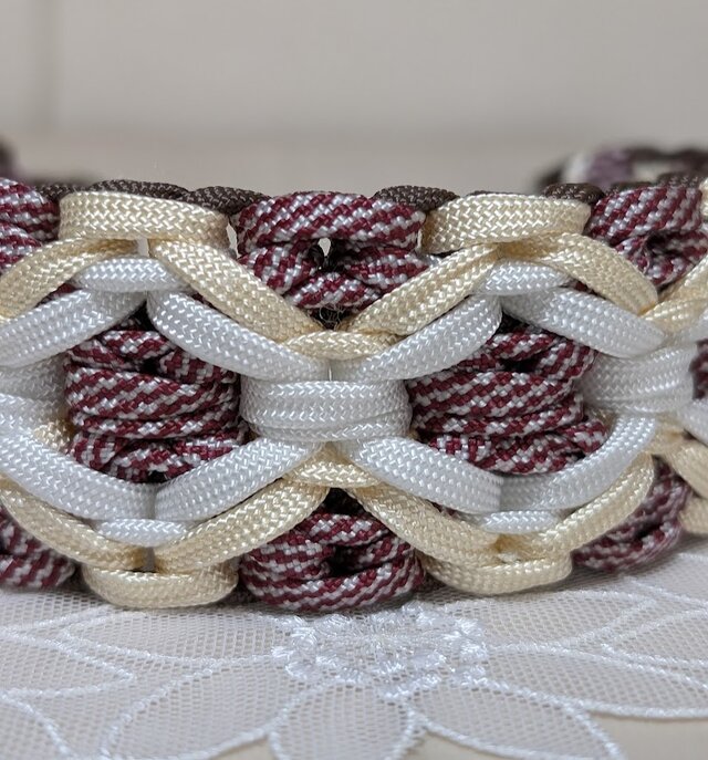 パラコード ハーフチョークチェーンタイプ 大型犬用（首回り34cm、頭