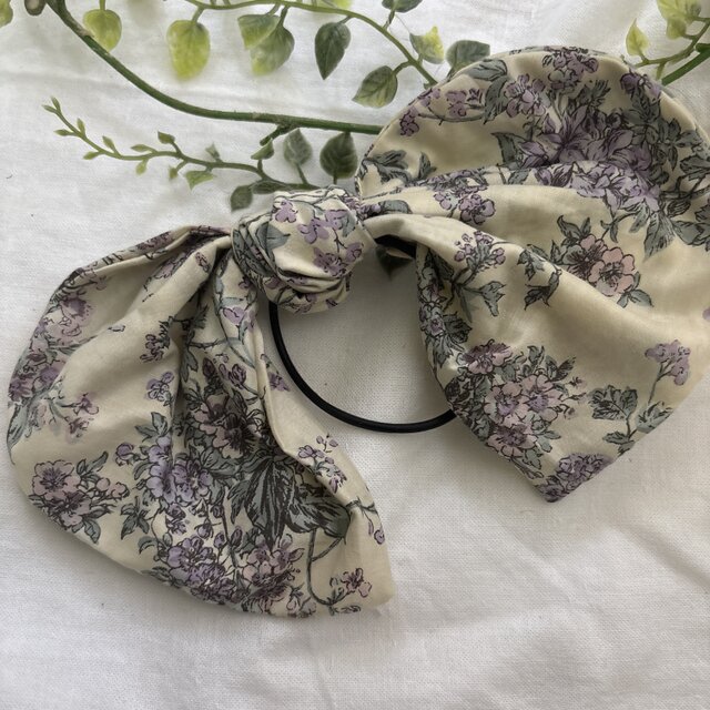 リボンヘアゴム♡ハンドメイド♡リボン♡リバティセリーヌ | iichi