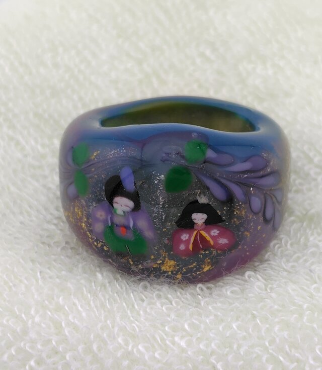 ガラスの指輪　お雛様