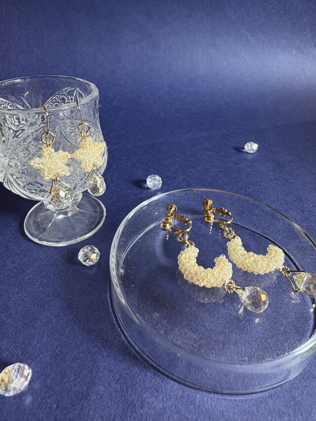 月と星のイヤリング＆ピアス | iichi 日々の暮らしを心地よくする