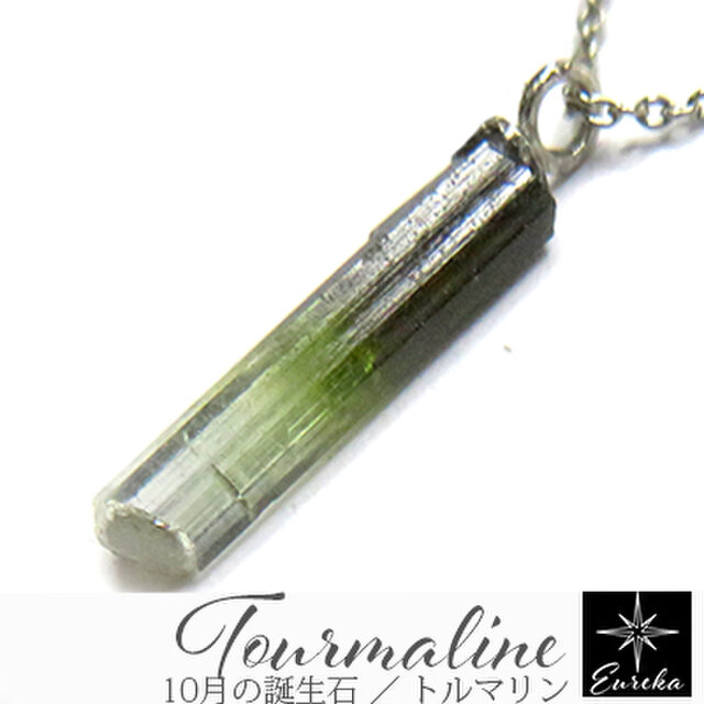バイカラートルマリン 原石 ネックレス gn399