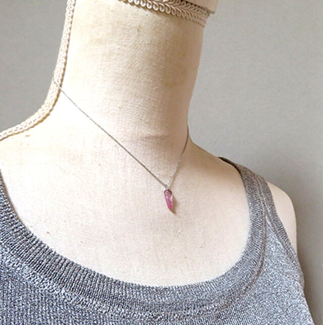 ピンクトルマリン 原石 ネックレス gn299 | iichi 日々の暮らし