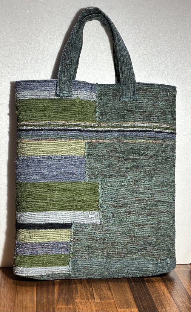 値下げ中　裂織りバッグ♪手織り　手提げバッグ