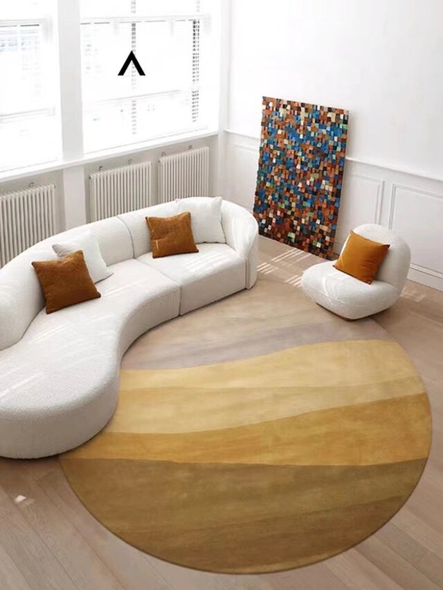 オーダー カーペット 手織りニュージーランドウールカーペット カシミアウール絨毯 グラデーション 新築 新居 引っ越し祝い