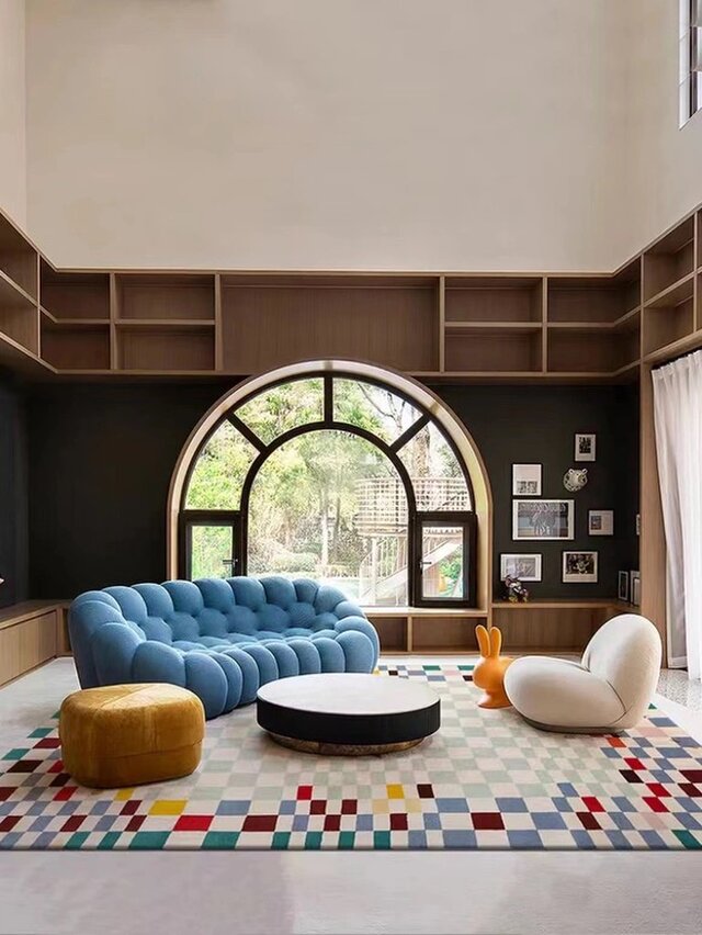 オーダー カーペット 手織りニュージーランドウールカーペット カシミアウール絨毯 カラフルな世界 新築 新居 引っ越し祝い