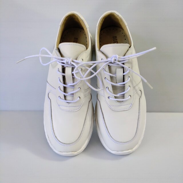 本革スニーカー　ハンドメイド　無料サイズ調整　◇24.5-28cm◇