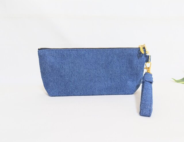 ブルーデニムの持ち手付きペンケース② | iichi 日々の暮らしを