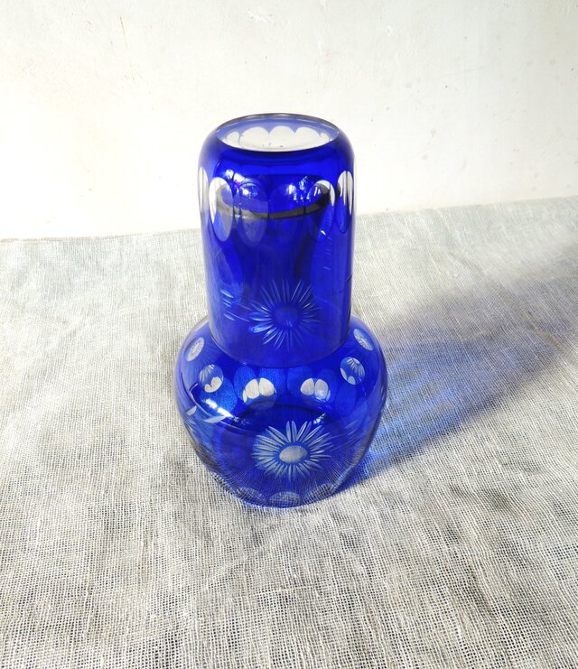 切子　冠水瓶　アンティーク　日本製 切子冠水瓶 | iichi 日々の暮らしを心地よくするハンドメイドや