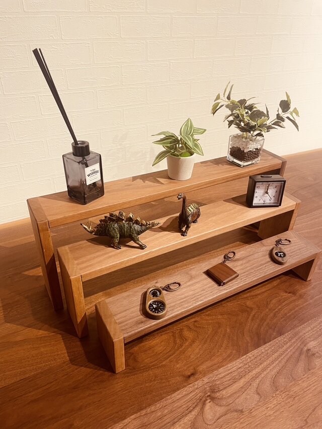 ディスプレイラック 1×4　ウォルナット