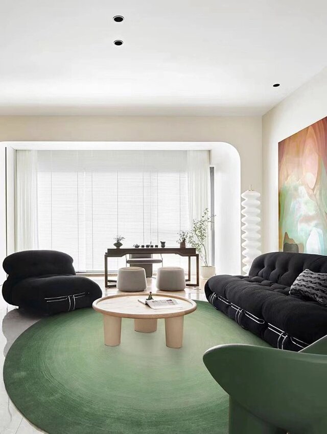 【受注制作】 オーダー カーペット 手織りニュージーランドウールカーペット ハンドメイドカシミアウール絨毯 グラデーション