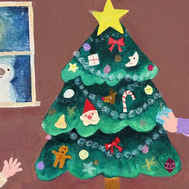 自作絵画（額入り）クリスマスver. 自作絵画（額入り）クリスマスver.