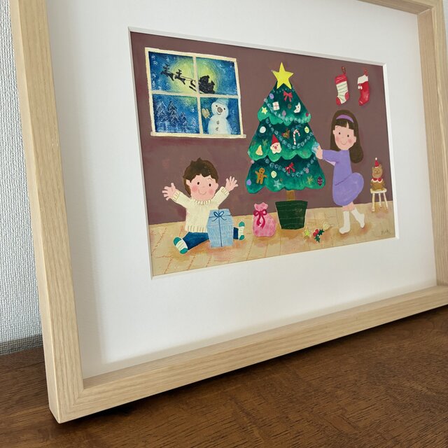 12月の絵｜原画「クリスマス」※額縁入り | iichi 日々の暮らしを