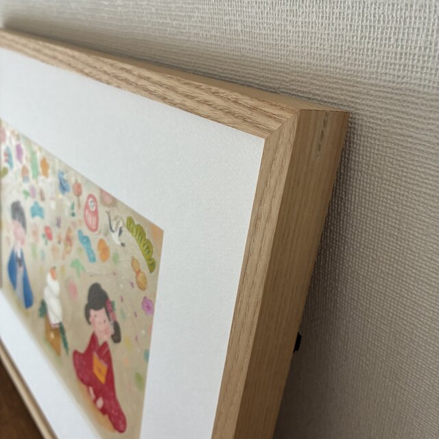 1月の絵｜原画「お正月」 ※額縁入り | iichi 日々の暮らしを心地よく