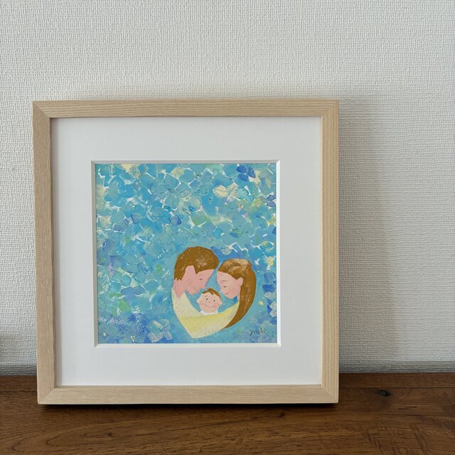 絵｜原画「あなたのお名前はね」※額縁入り | iichi 日々の暮らしを