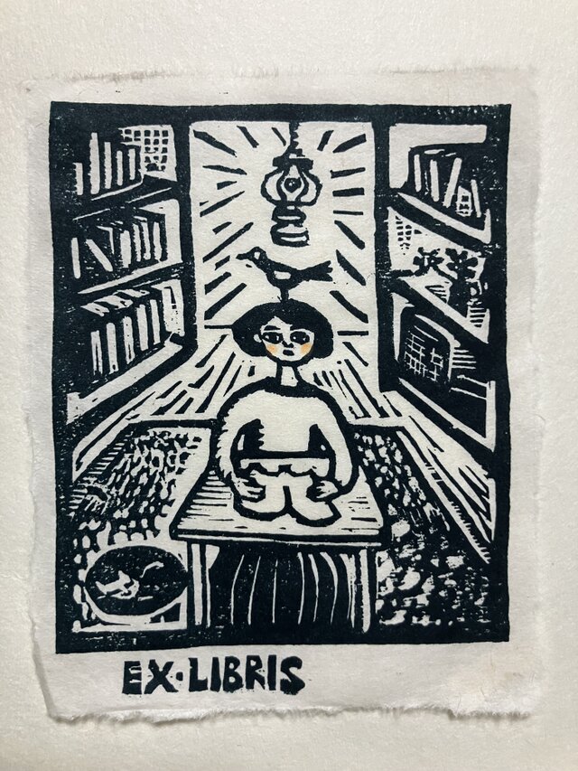 蔵書票3枚セット 読書室より | iichi 日々の暮らしを心地よくする