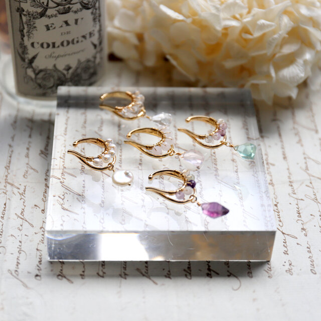 <4カラー展開> 2-stlyeイヤーカフ（片耳用）   (#1285)