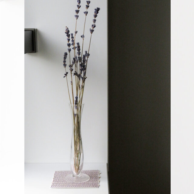 藤布：コースター 藤色