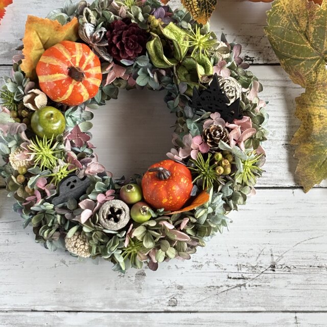 セール中！お城とオバケのハロウィンリース | iichi 日々の