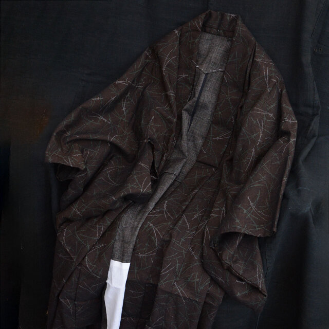 昭和レトロ ウール長着物｜ヴィンテージ女性用・ハンドメイドやリメイク素材に最適