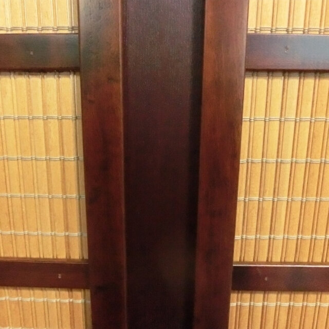 簾調衝立#間仕切り#衝立　ライトブラウン木簾使用　シンプル１枚式衝立 インテリア家具 木簾衝立 ライトブラウン木簾入り | iichi 日々