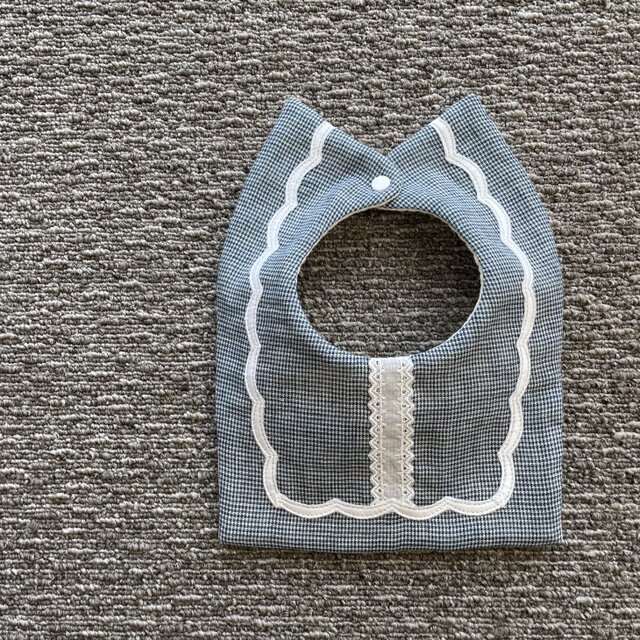 ：square collar bib：chidori  ： 　出産祝い　よだれかけ　スタイ　赤ちゃん　スクエア　千鳥　