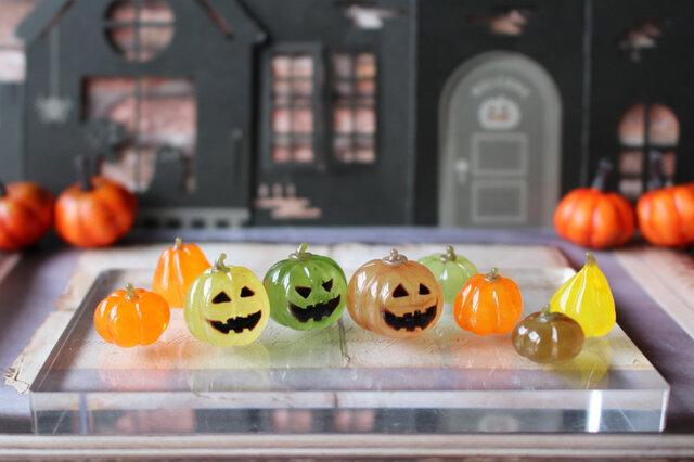 ハロウィンの準備をしよう！　ガラス細工　ミニチュア ハロウィンの準備をしよう！ ガラス細工 ミニチュア ミニチュアガラス