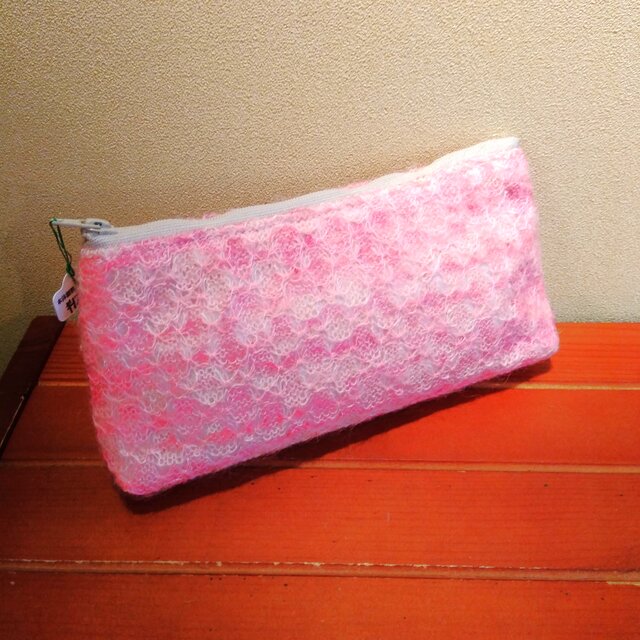 レースニット　長方形型ポーチ（大）