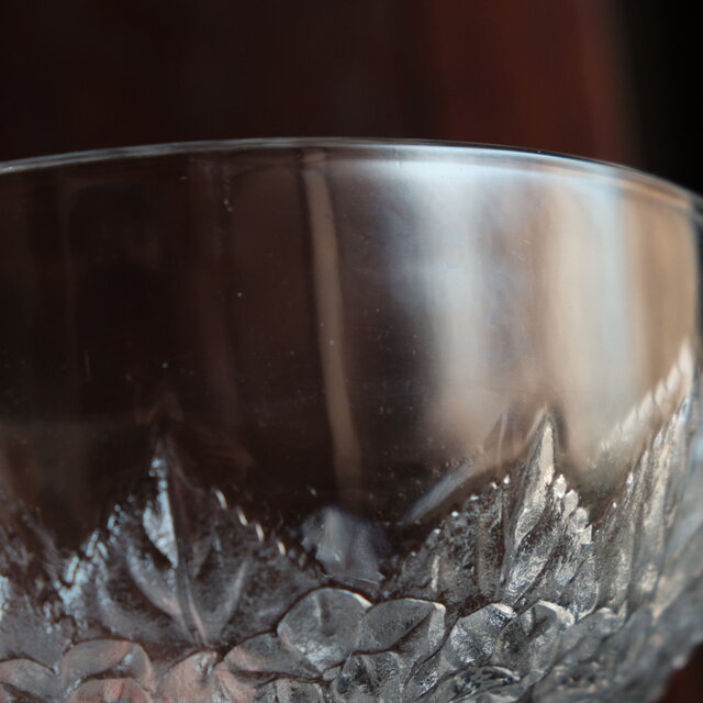 骨董　時代ガラス　プレスガラス　希少　淡紫色　クリスタルカット　菓子鉢　大鉢 骨董 時代ガラス プレスガラス 希少 淡紫色 クリスタルカット