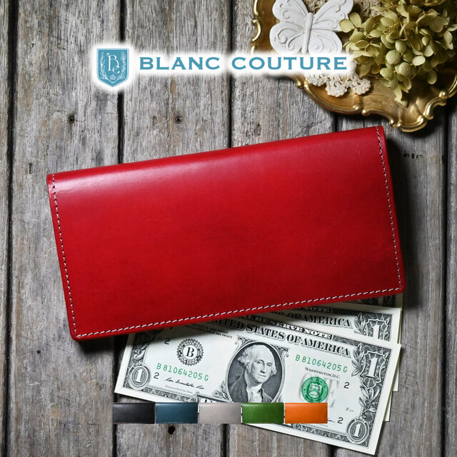 札入れ 小銭入れ無し 本革 長財布