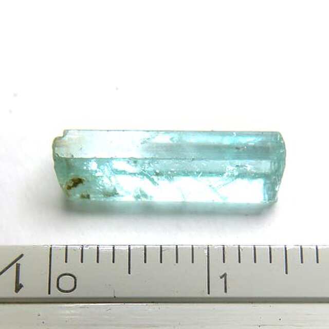 アクアマリン　結晶　原石　ナイジェリア産 特選一点物】ナイジェリア産 非加熱アクアマリン 原石 3.4ct（3月