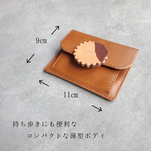 ◇レトロなビスケットが可愛い薄型財布◇ レディース メンズ ミニ財布